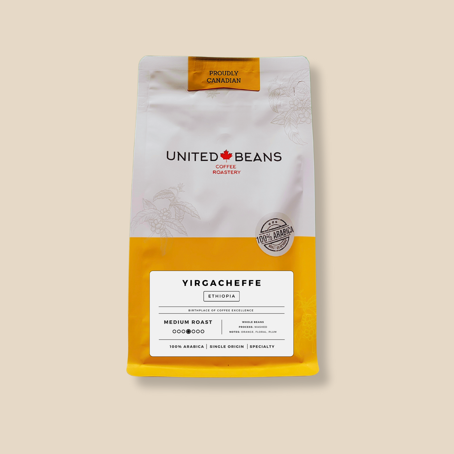 <img src="ethiopia-yirgacheffe-medium-roast.png" alt="Ethiopia Yirgacheffe medium roast coffee beans – floral, citrus, and berry flavors">