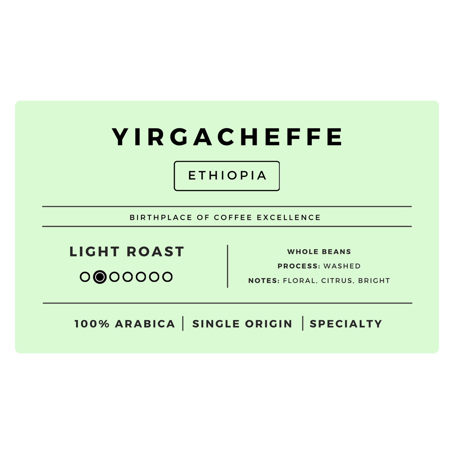 Yirgacheffe Ethiopia | Light - United Beans