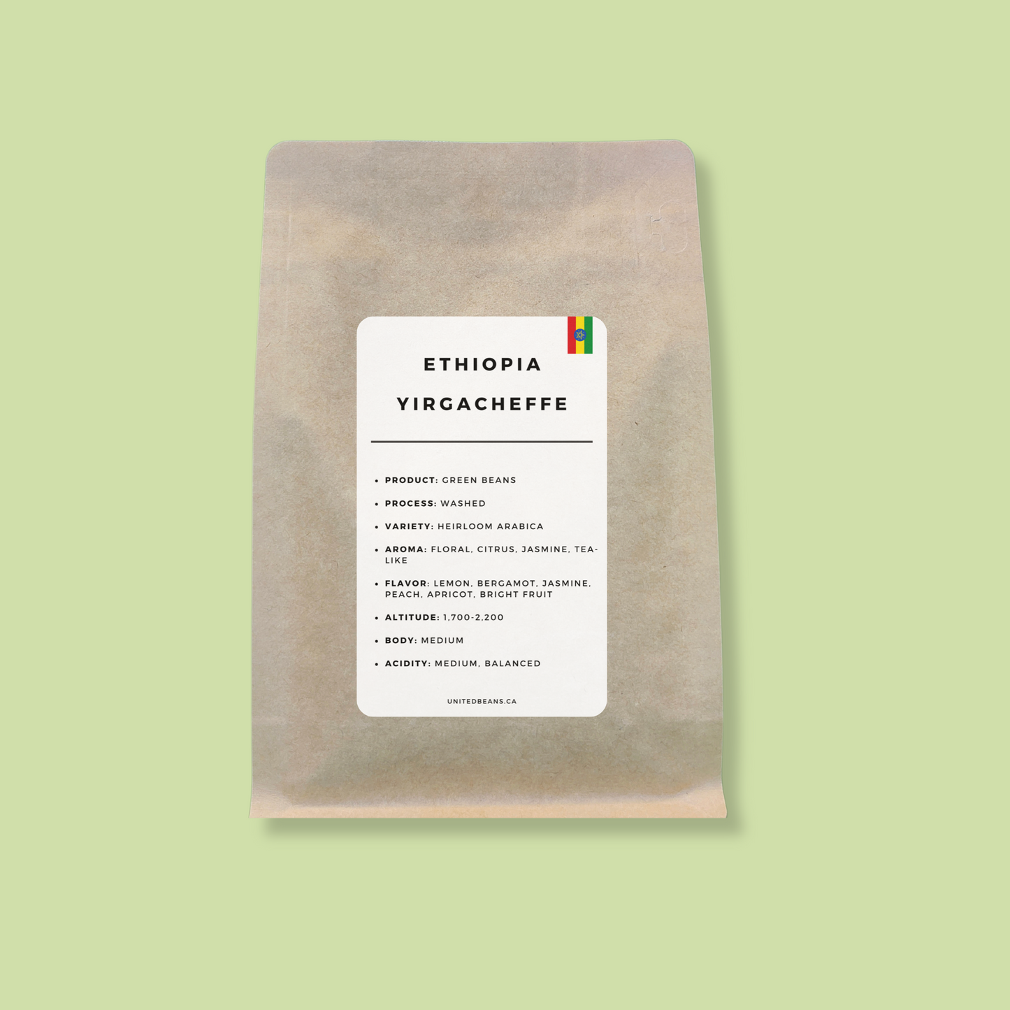 Green Coffee Beans | Ethiopia Yirgacheffe - United Beans
