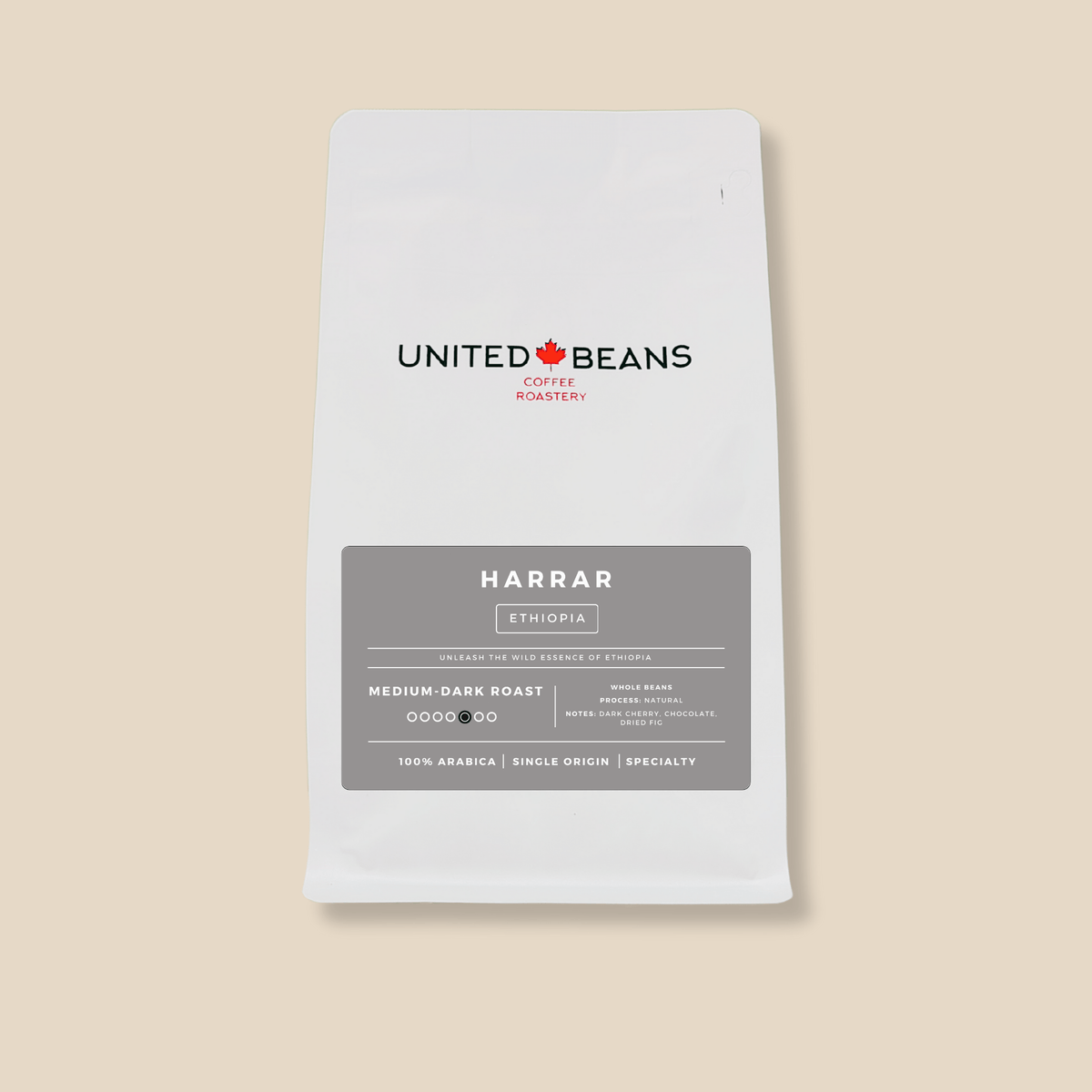 Harrar Ethiopia | Medium - Dark - United Beans specialty coffee beans in Canada
