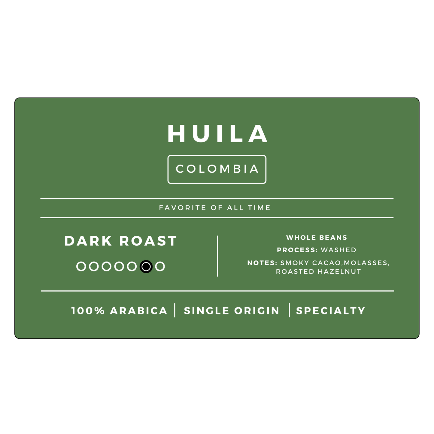 Huila Colombia | Dark - United Beans specialty coffee beans in Canada