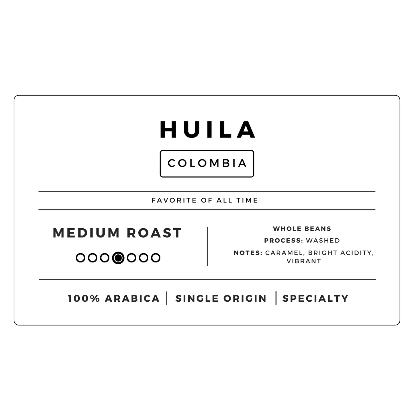 Huila Colombia | Medium