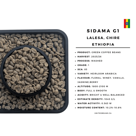 Ethiopia Sidama Chire G1 Washed — Green Coffee Beans