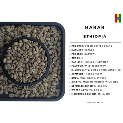 Ethiopia Harrar G3 Natural - Green Coffee Beans