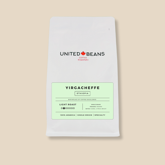 <img src="ethiopia-yirgacheffe-light-roast.png" alt="Ethiopia Yirgacheffe light roast coffee beans – floral, citrus, and bright 300g bag">