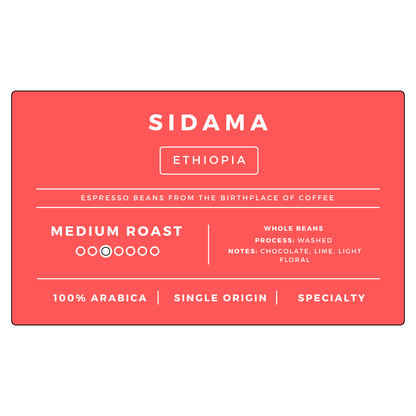 Ethiopia Sidama G1 Washed — Medium Roast