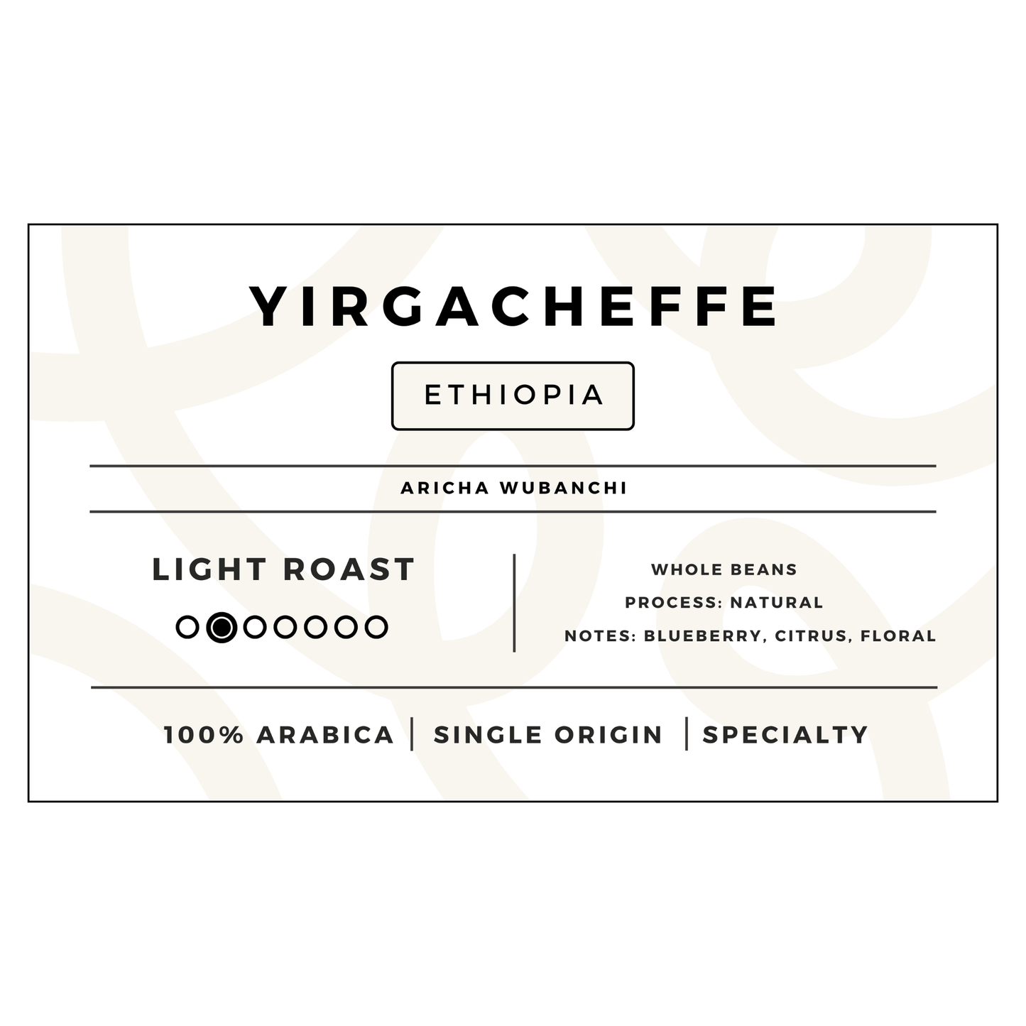 Ethiopian Yirgacheffe Aricha - Light Roast