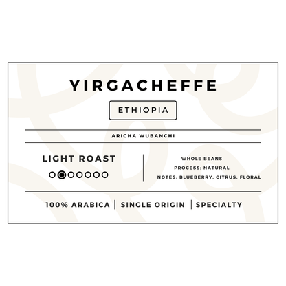 Ethiopian Yirgacheffe Aricha - Light Roast