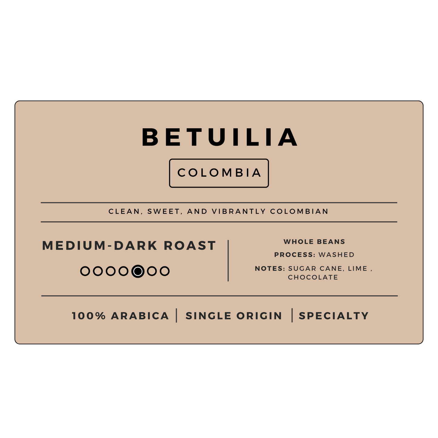 Betulia Colombia | Medium - Dark - United Beans specialty coffee beans in Canada