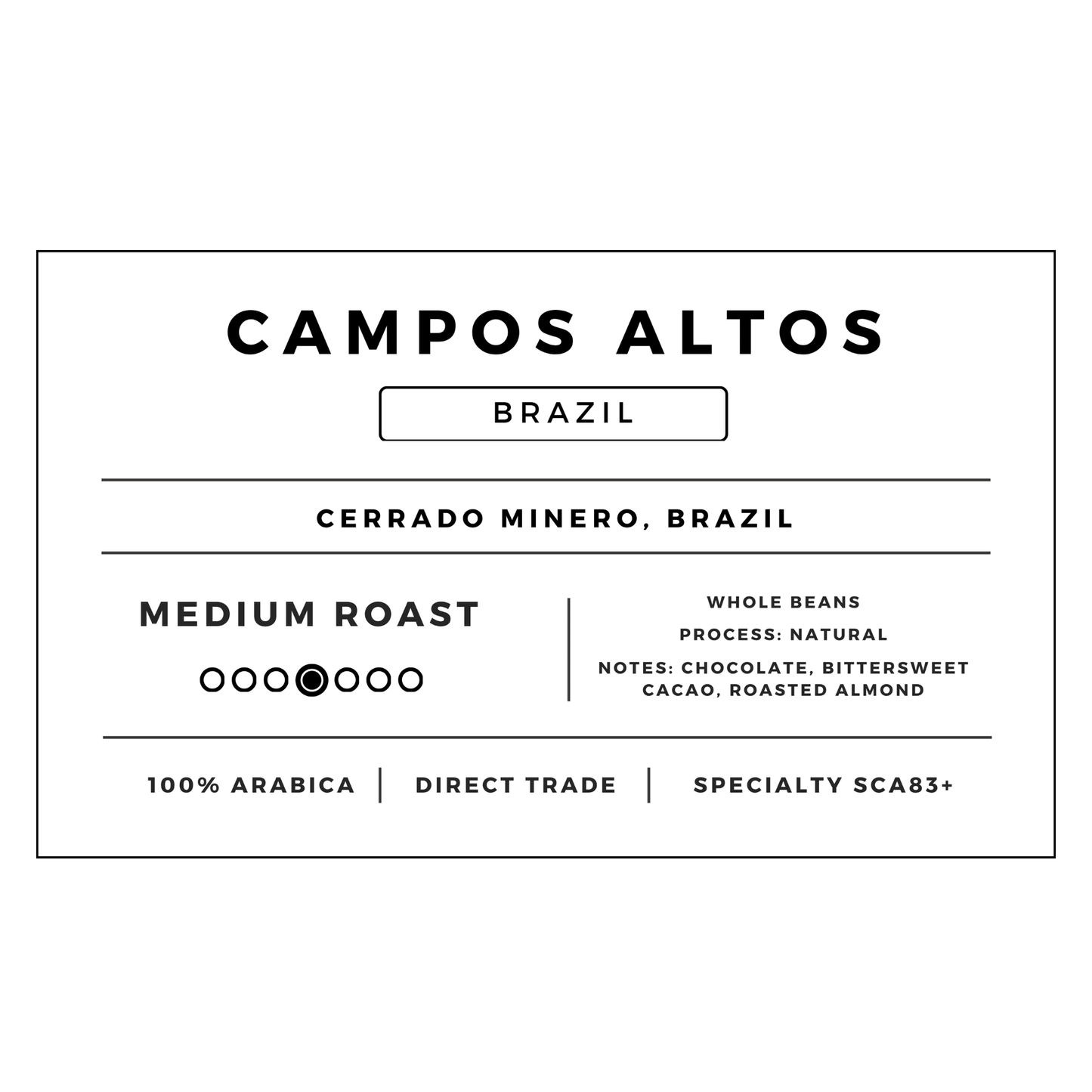 Campos Altos Brazil | Medium Roast - United Beans specialty coffee beans in Canada