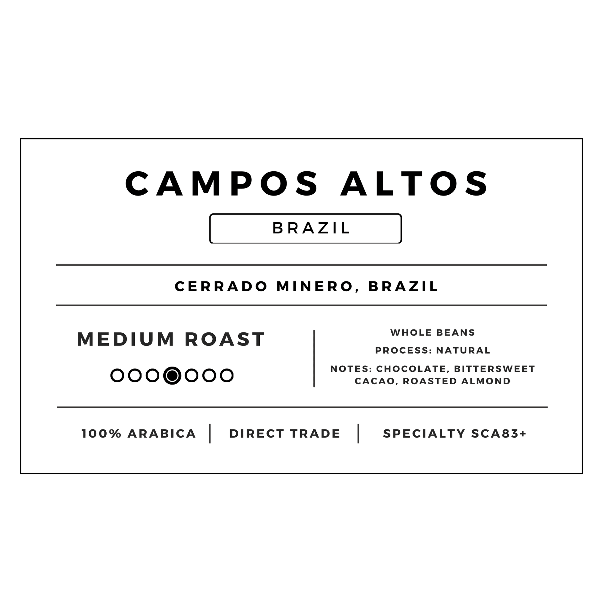 Campos Altos Brazil | Medium Roast - United Beans specialty coffee beans in Canada