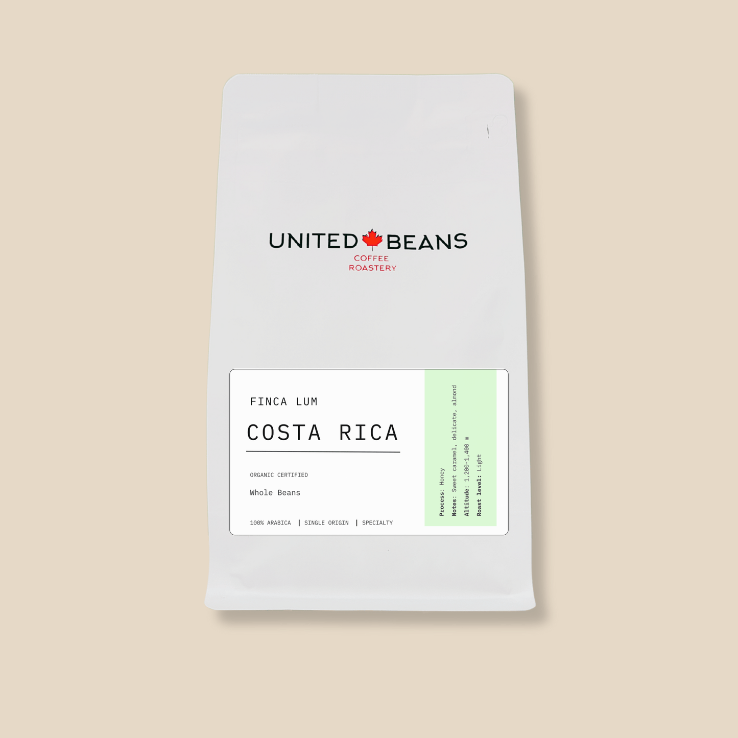 Costa Rica Lum Farm Organic | Light - United Beans specialty coffee beans in Canada
