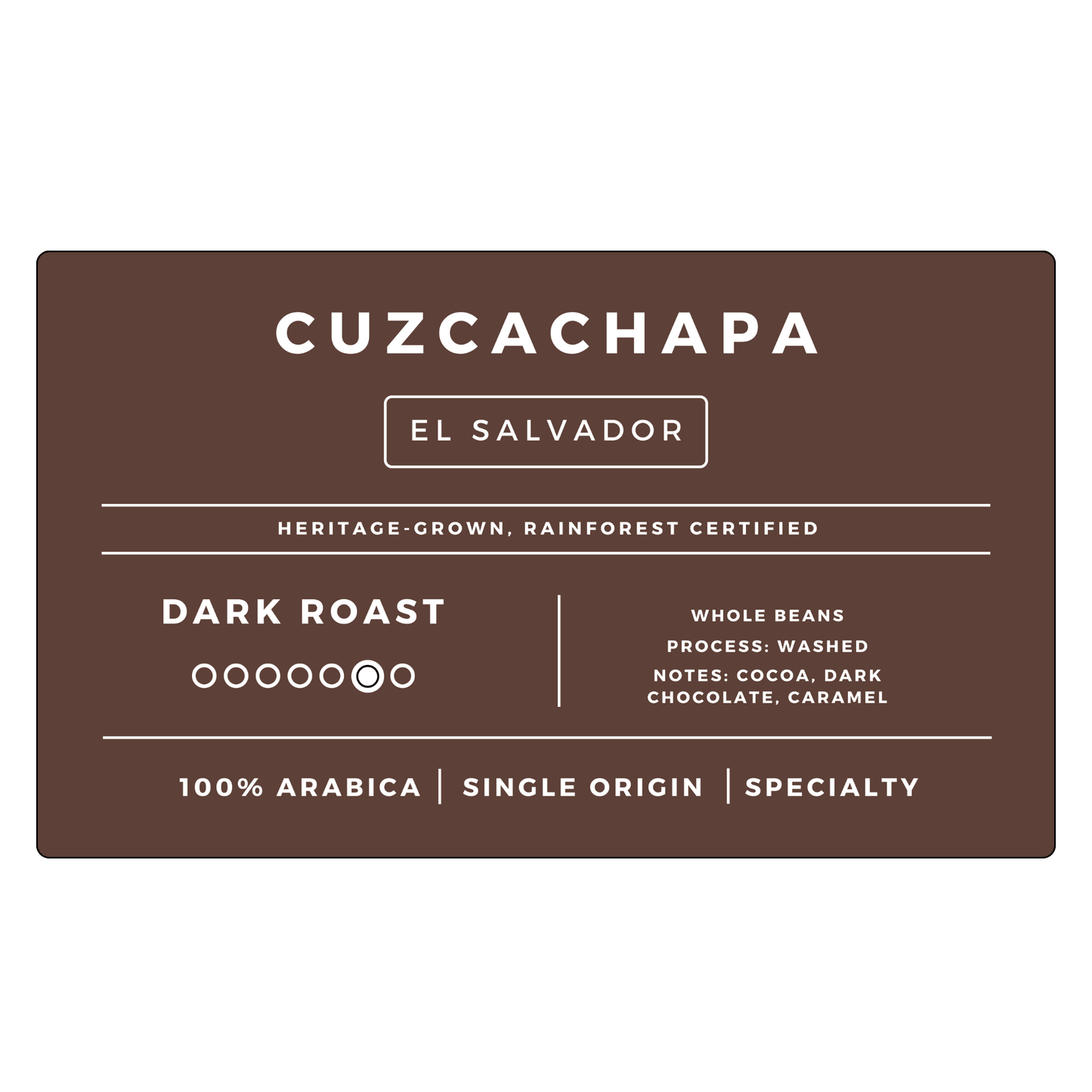 El Salvador Cuzcachapa | Dark - United Beans specialty coffee beans in Canada