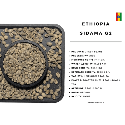 Ethiopia Sidama Washed G2 - United Beans specialty coffee beans in Canada