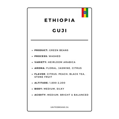 Ethiopian Guji Green Coffee Beans - United Beans specialty coffee beans in Canada