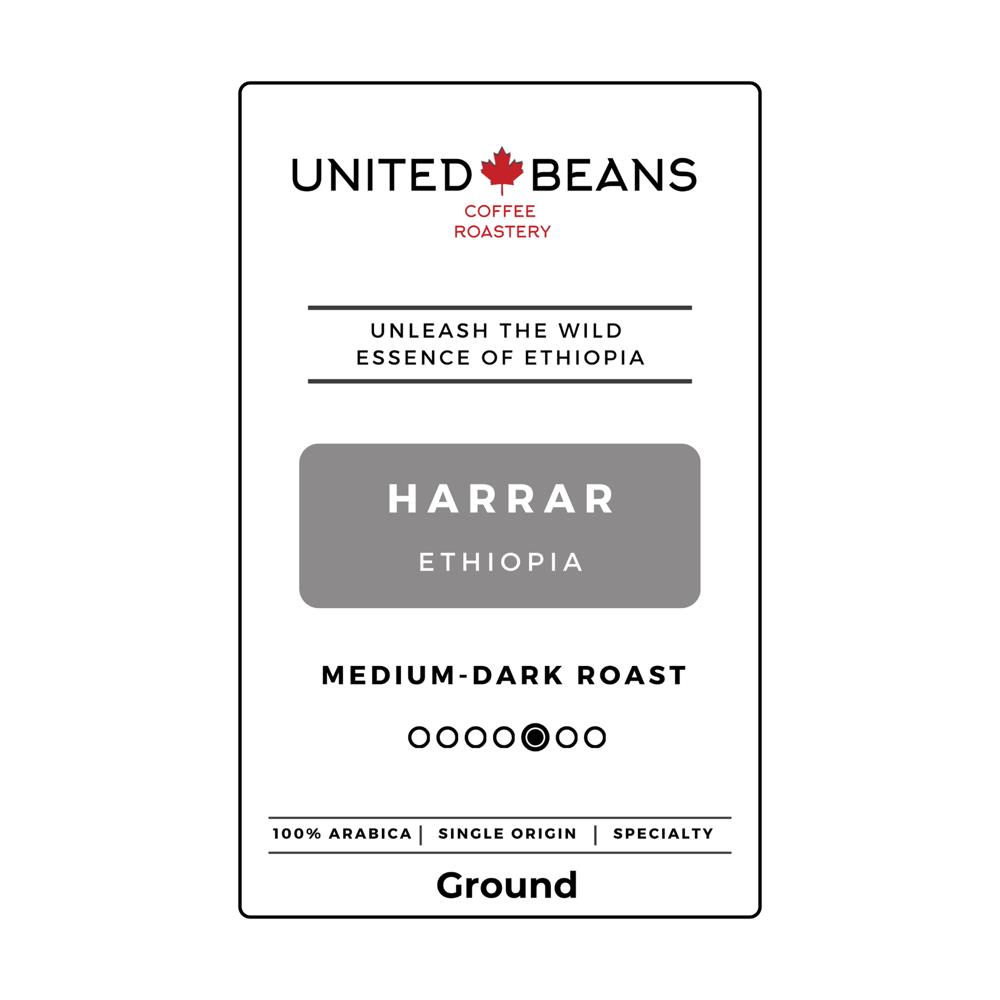 Ethiopian Harrar | Ground - United Beans specialty coffee beans in Canada