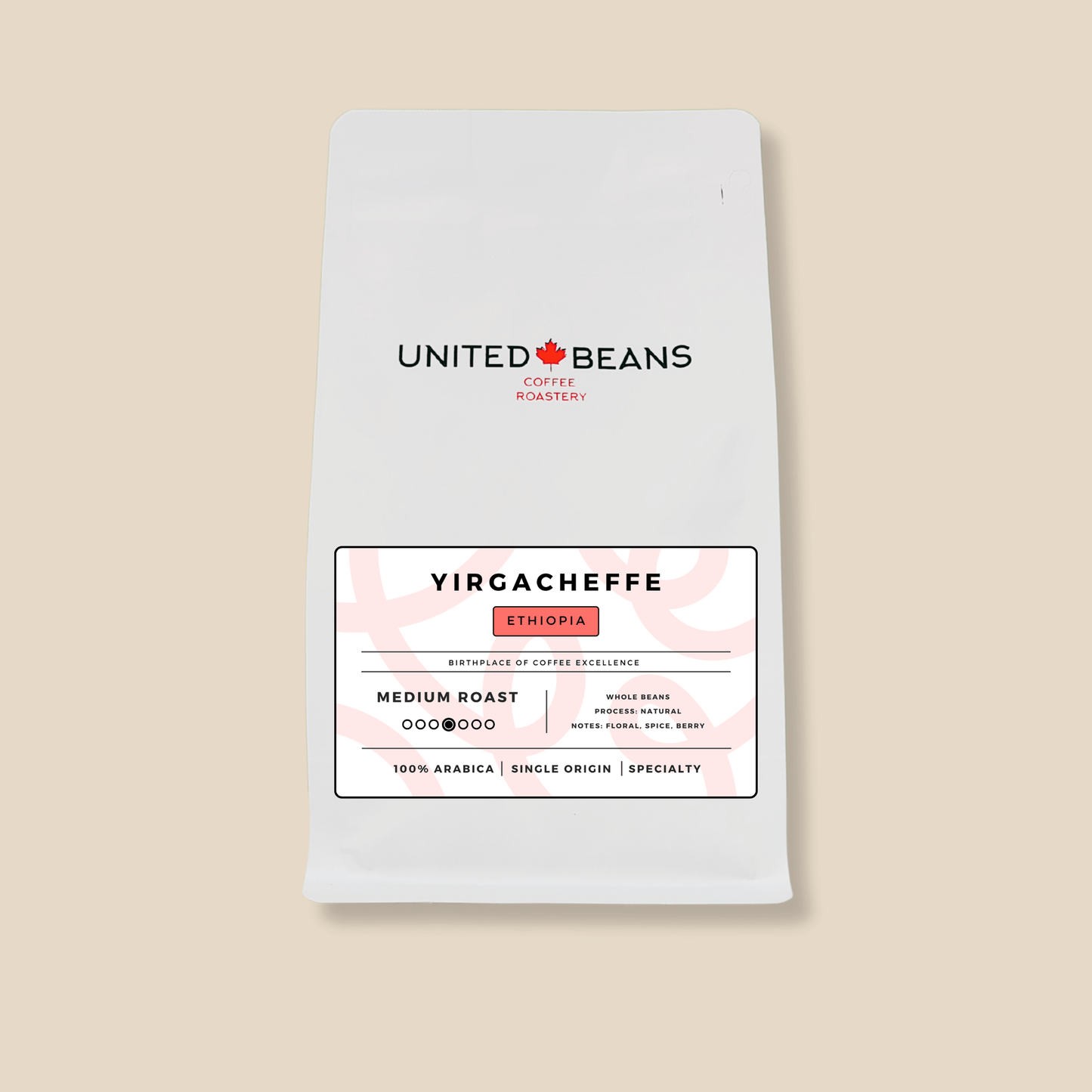 Ethiopian Yirgacheffe Natural | Medium Roast - United Beans specialty coffee beans in Canada