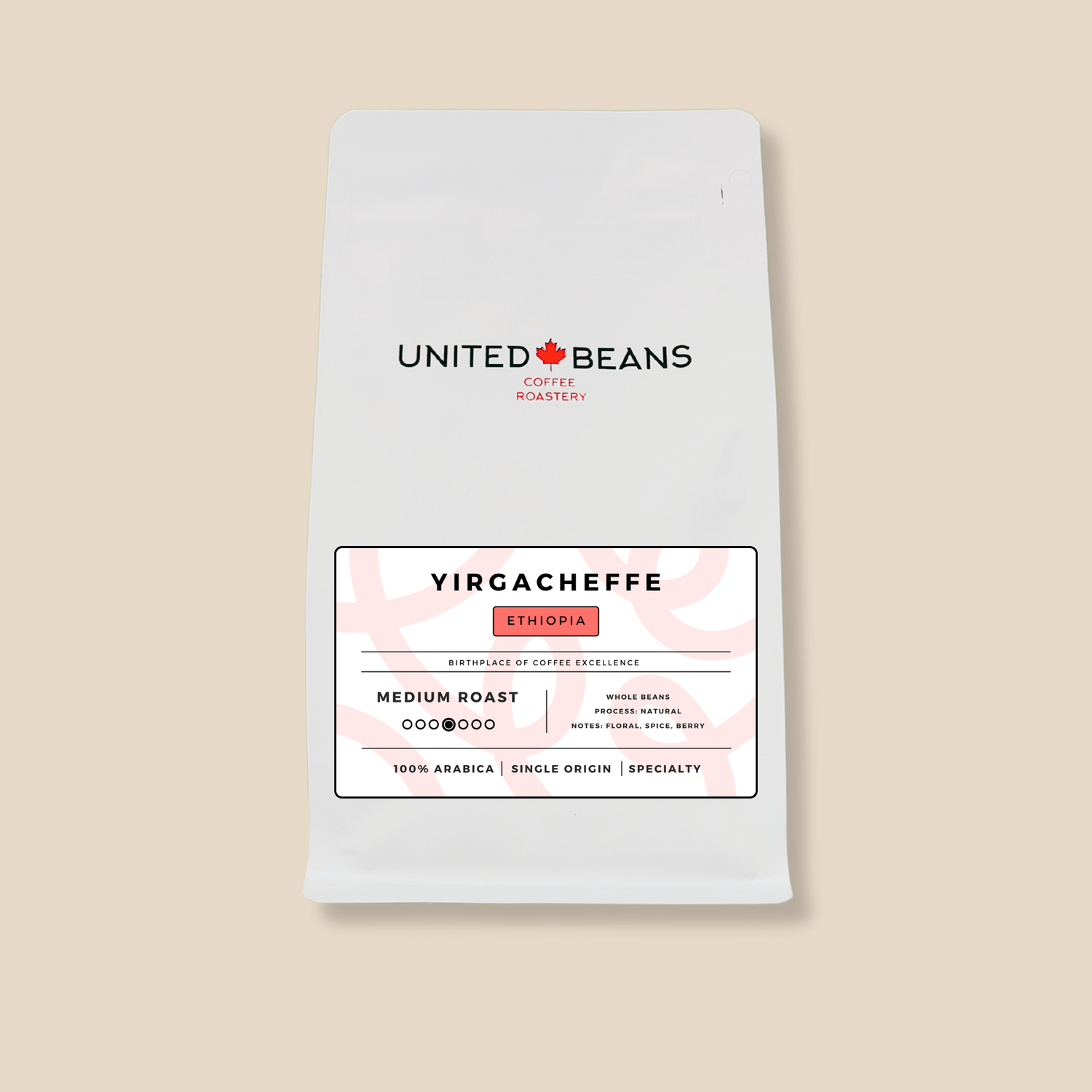 Ethiopian Yirgacheffe Natural | Medium Roast - United Beans specialty coffee beans in Canada