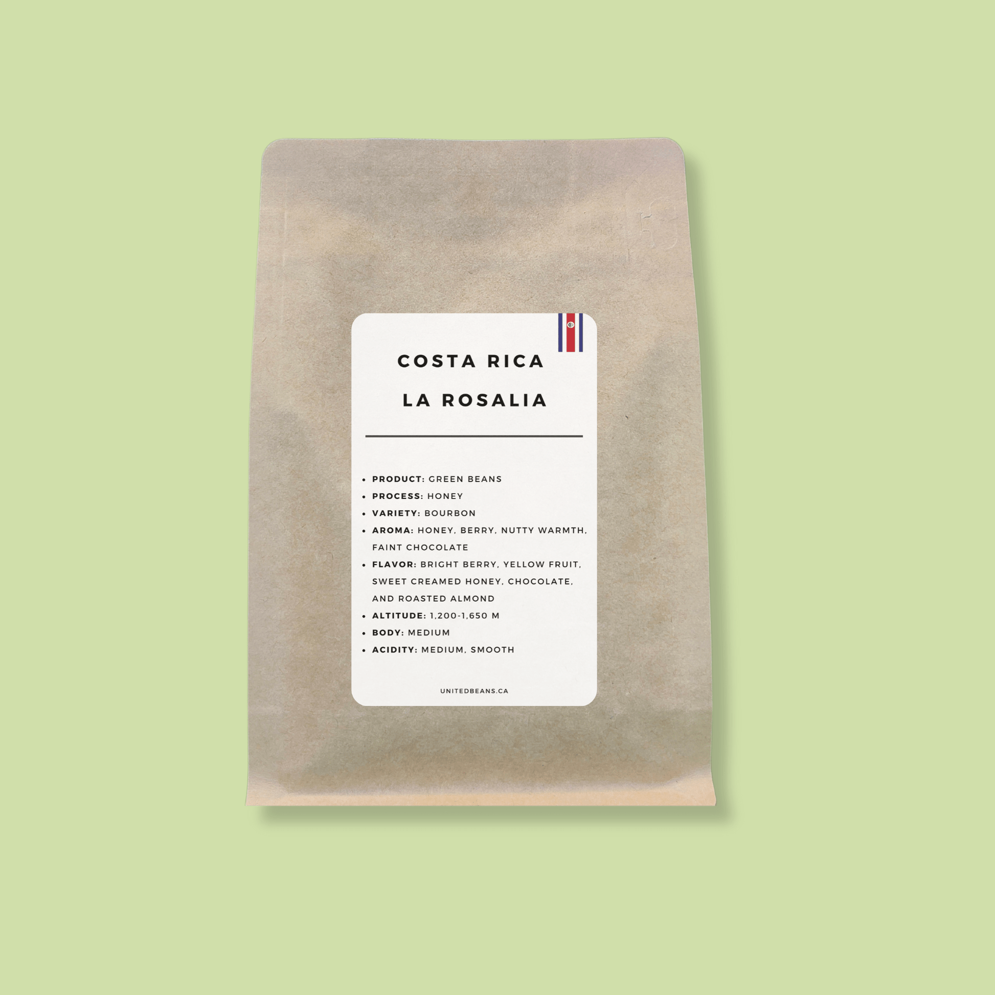 Green Coffee Beans | Costa Rica La Rosalia - United Beans specialty coffee beans in Canada