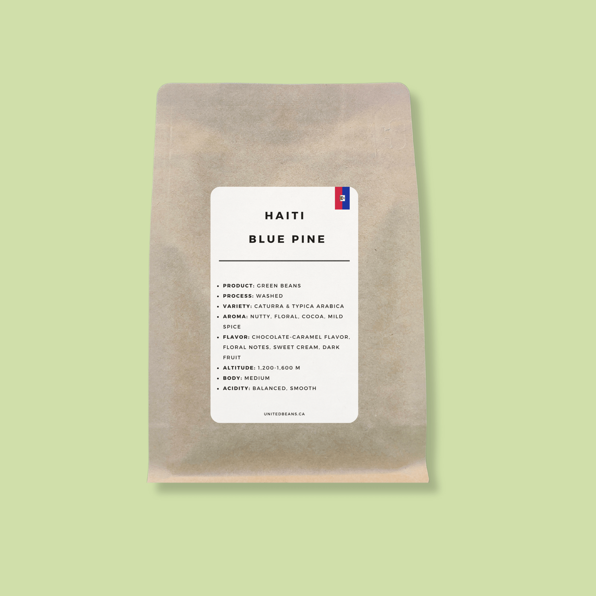 Green Coffee Beans | Haiti Blue Pine - United Beans specialty coffee beans in Canada
