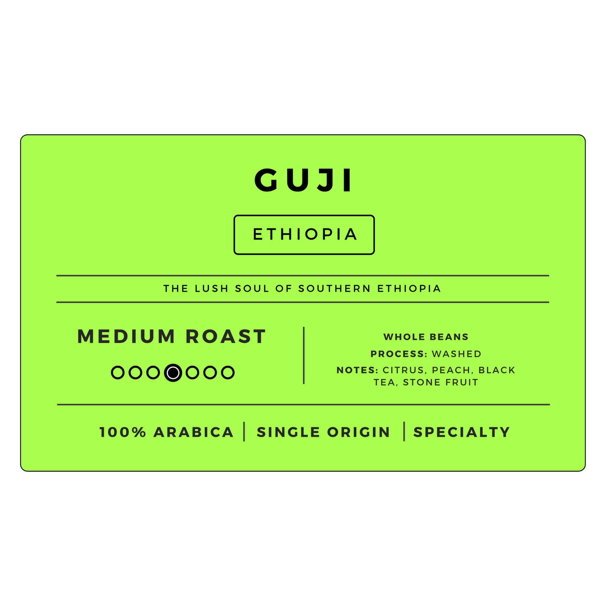 Guji Ethiopia | Medium Roast - United Beans specialty coffee beans in Canada