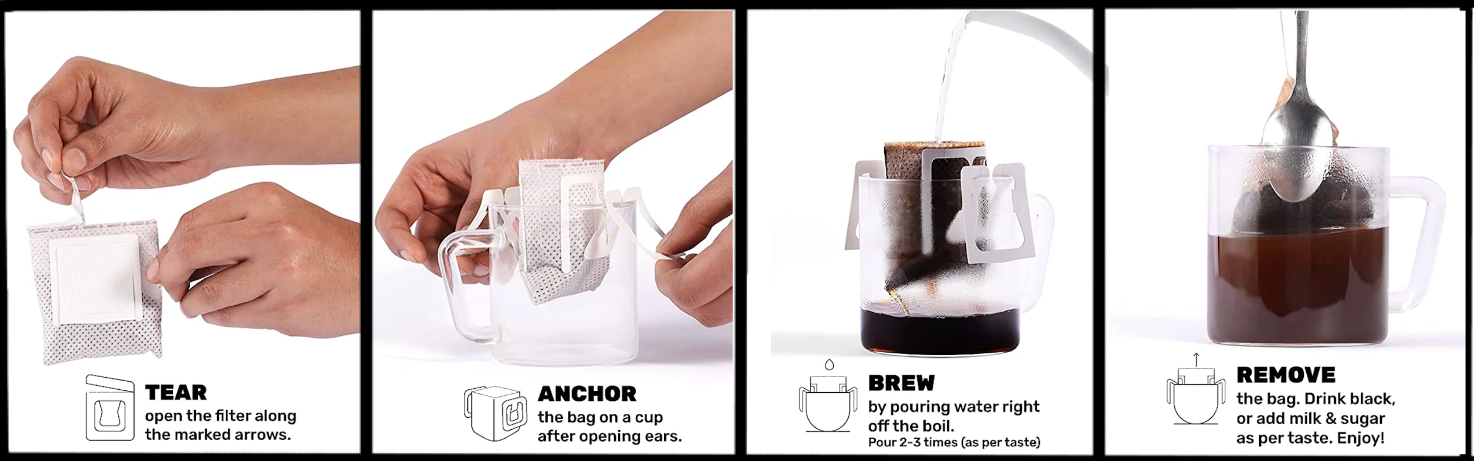 Instructions on how to brew coffee for camping, organic coffee can be brewed anytime anywhere