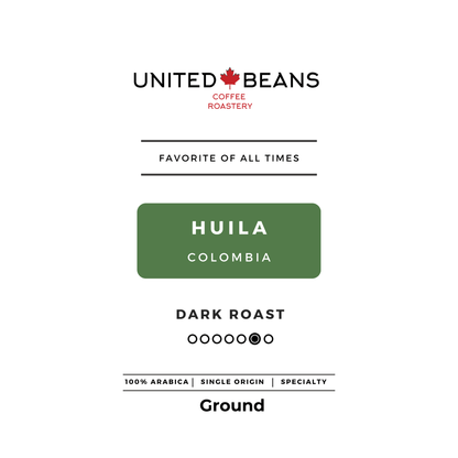 Huila Colombia | Ground Dark - United Beans specialty coffee beans in Canada