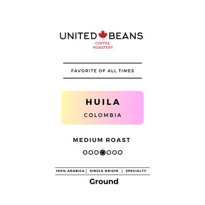 Huila Colombia | Ground Medium - United Beans specialty coffee beans in Canada