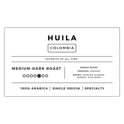 Huila Colombia | Medium - Dark - United Beans specialty coffee beans in Canada