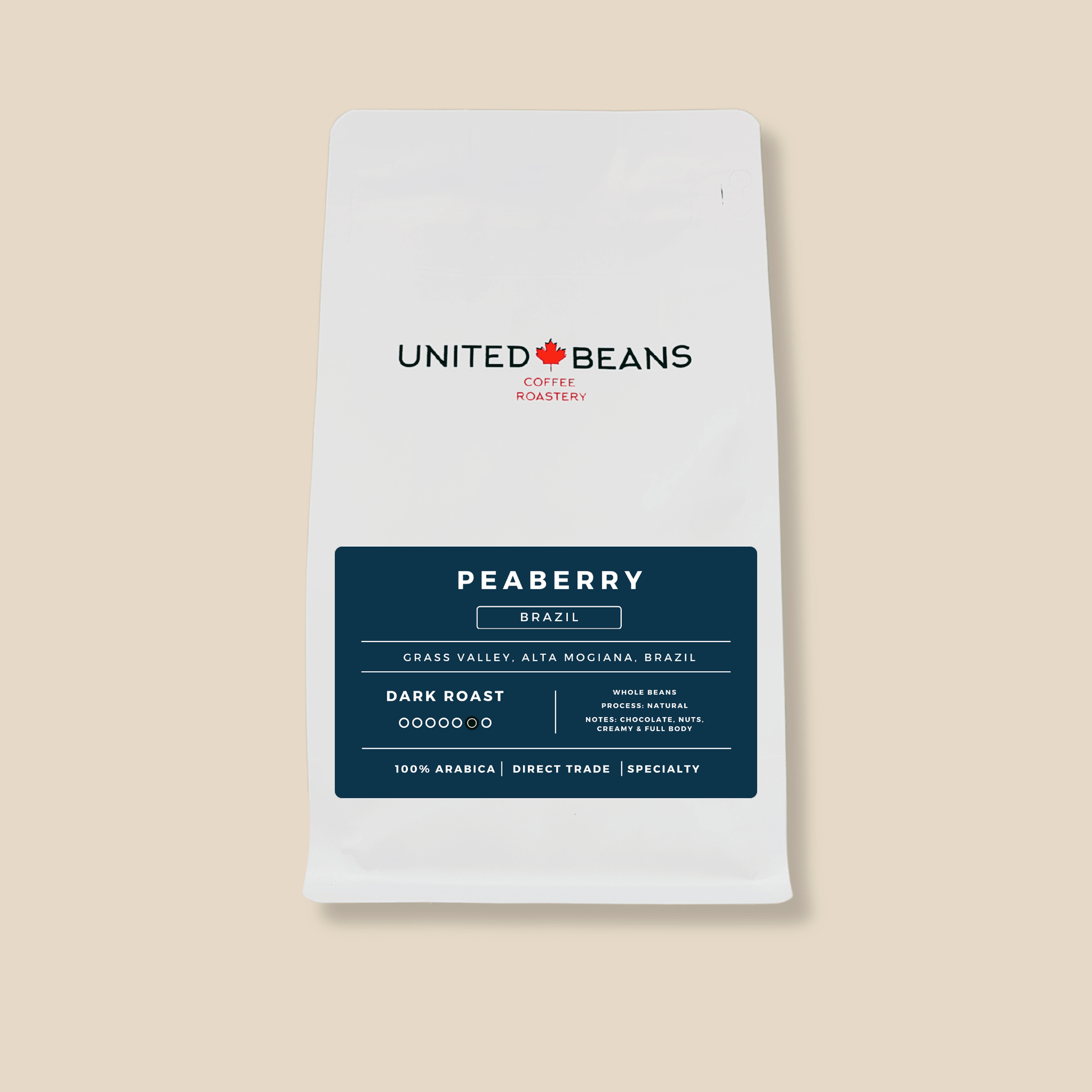Peaberry Brazil | Dark Roast - United Beans specialty coffee beans in Canada