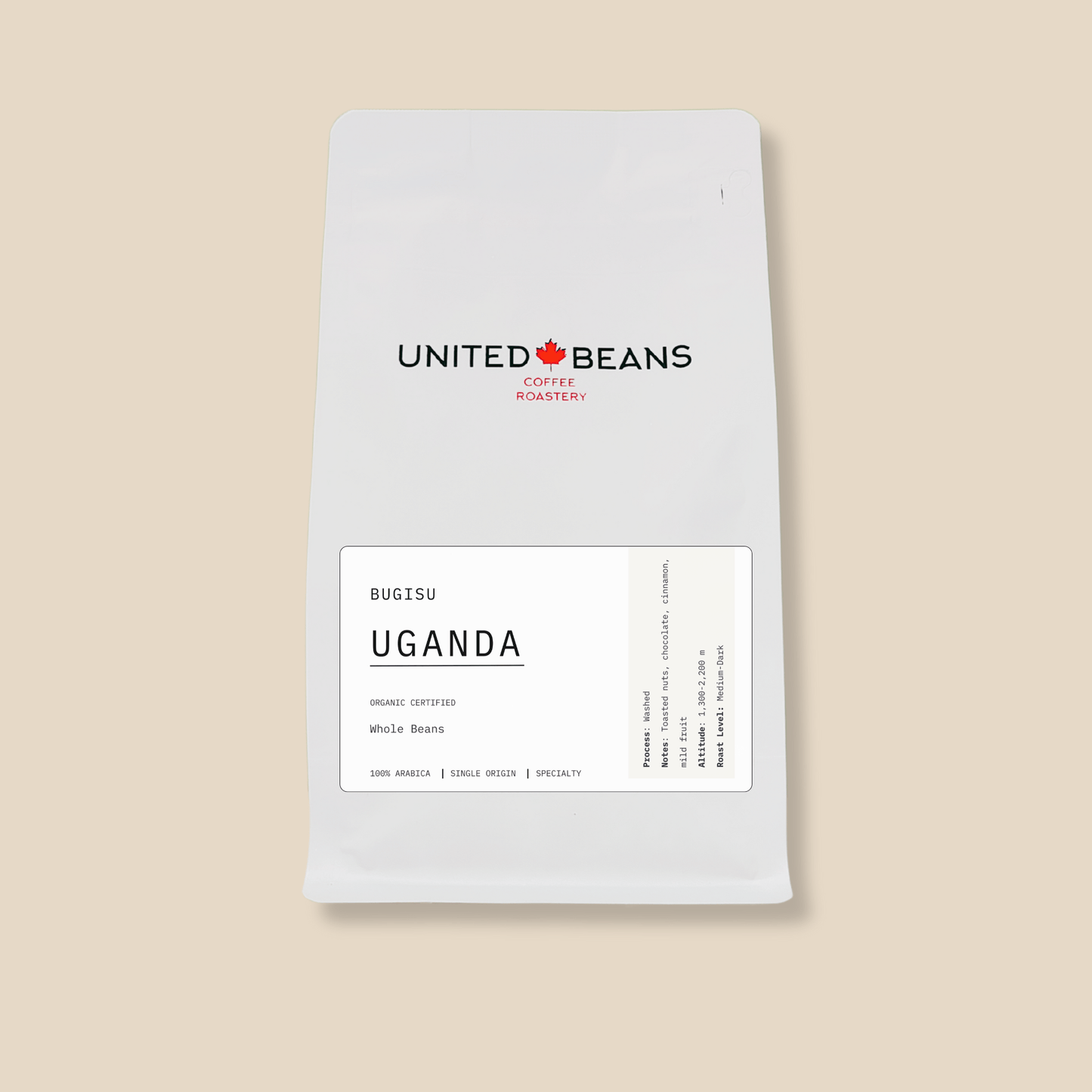 Uganda Bugisu Organic Certified | Medium - Dark - United Beans specialty coffee beans in Canada
