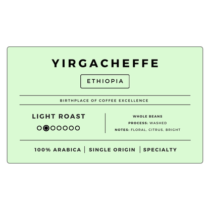 Yirgacheffe Ethiopia | Light - United Beans specialty coffee beans in Canada