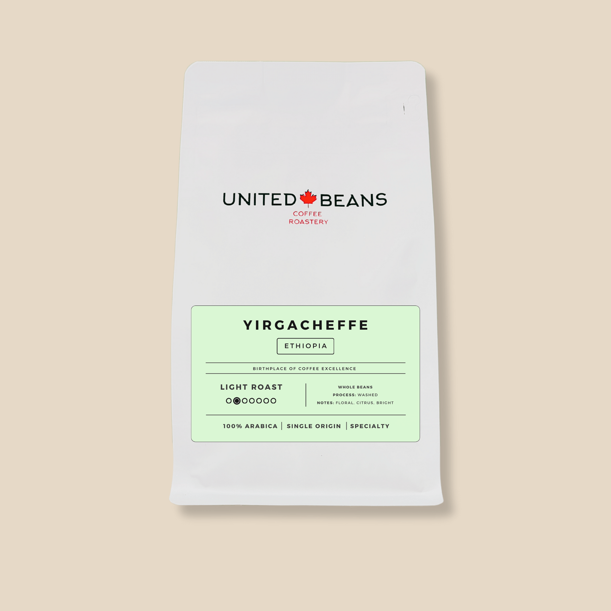 Yirgacheffe Ethiopia | Light - United Beans specialty coffee beans in Canada