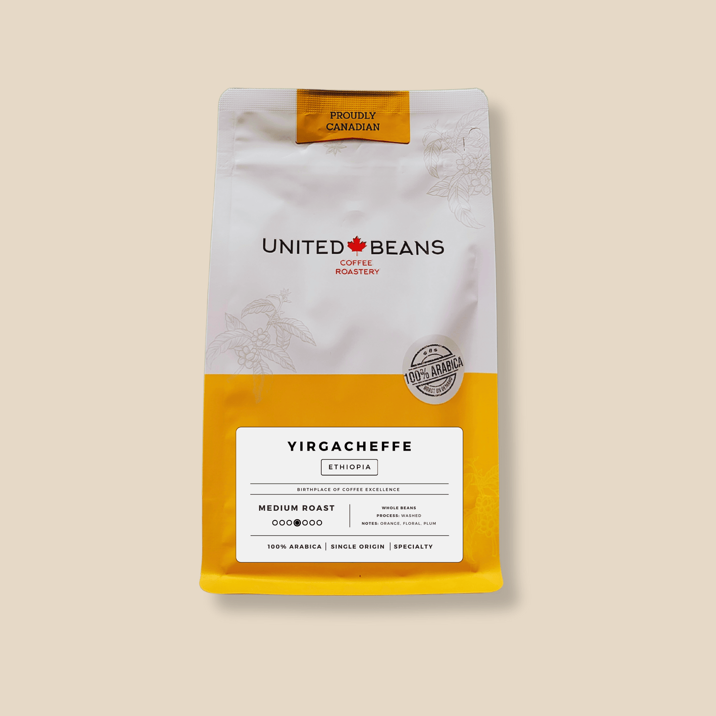 Yirgacheffe Ethiopia | Medium - United Beans specialty coffee beans in Canada